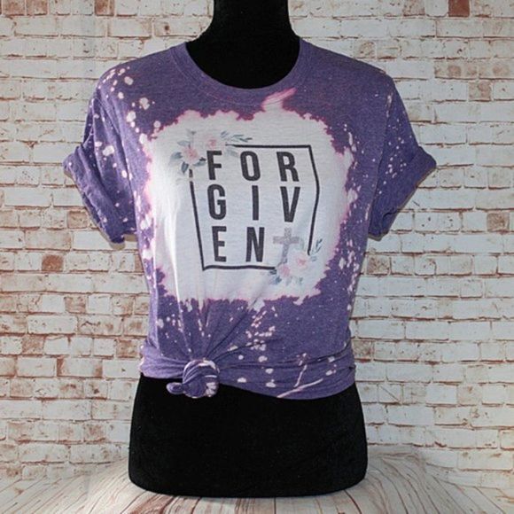 Forgiven Floral Graphic T-Shirt - Picture 1 of 6
